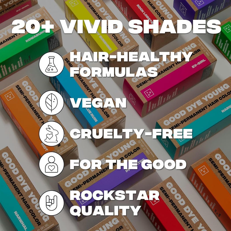 Good Dye Young Semi-Permanent Hair Color, Vegan and Cruelty-Free Red Hair Dye, Last up to 24 Washes, Non-Damaging Conditioning Hair Color (5FL OZ, All in This Together) - Image 5